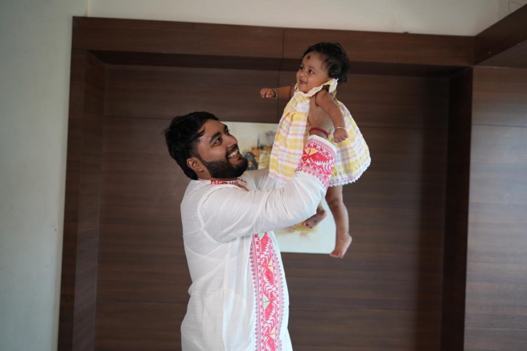 Baby’s first rice ceremony photography in Kolkata by Santanuz Gallery.