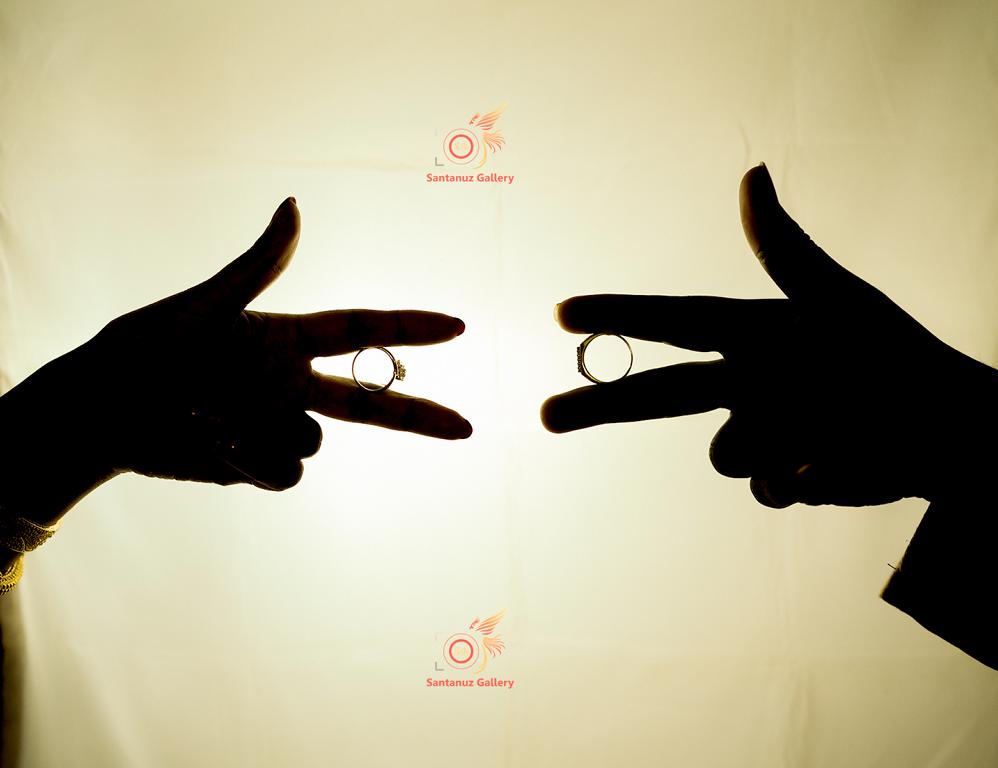 Romantic couple portrait during engagement by Santanuz Gallery