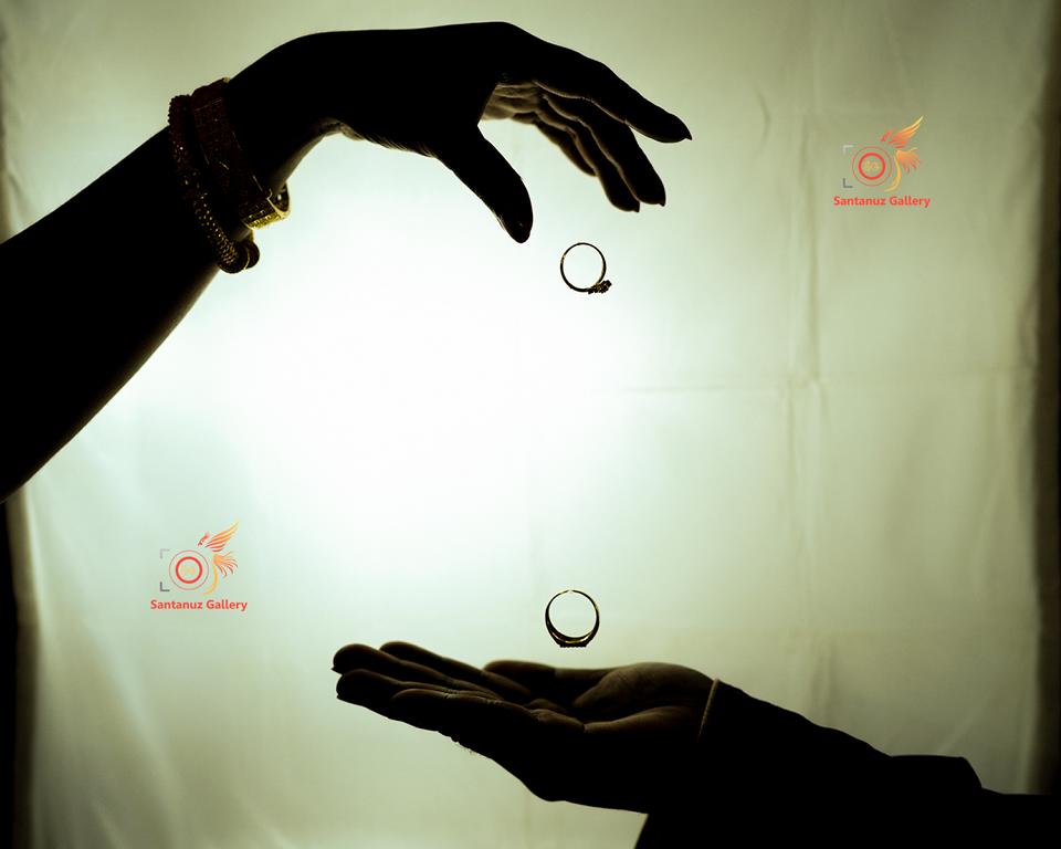 Emotional close-up moment during engagement ceremony in Kolkata