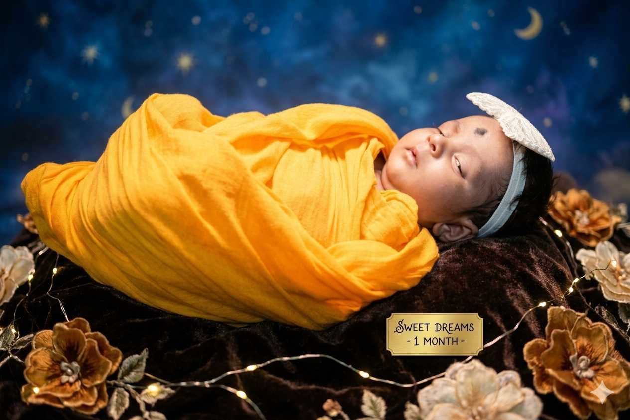 Newborn Photography Kolkata 14 Newborn baby photoshoot with 'LOVE' spelled out using colorful clothing props.